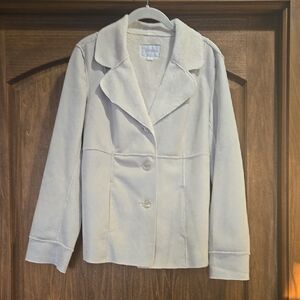 NWT Erin London Faux Shearling Lightweight Ivory Jacket
